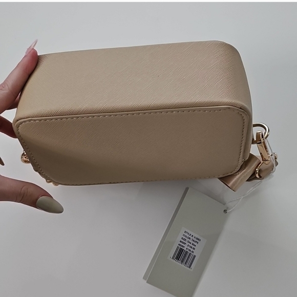 NWT Valentino Orlandi Taupe Studded Crossbody Bag - Picture 7 of 8